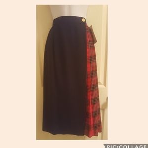 Vintage Eagle's Eye Tartan Wool Wrap Skirt